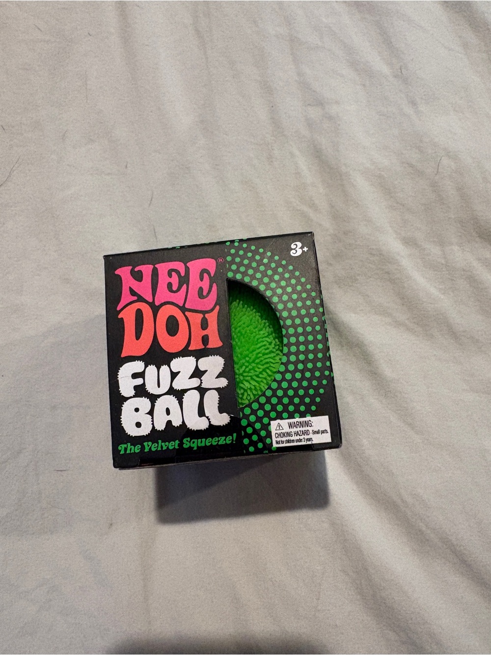 Needoh Fuzz Ball Velvet Squeeze - Green